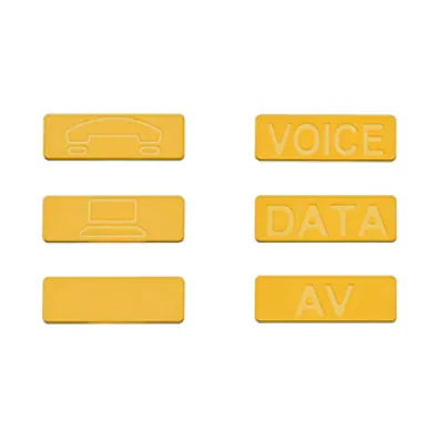72 Icons For XXX Connectors: 24 "Voice" Icons, 24 "Data" Icons, 24 Blanks -Yellow