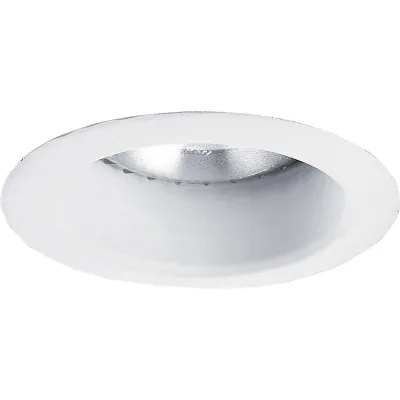 5 in Shallow Alzak Cone & White Open Reflector Recessed Trim. Comes in a Bright White Alzak finish. One-piece construction with integral matching bright white powder painted metal...