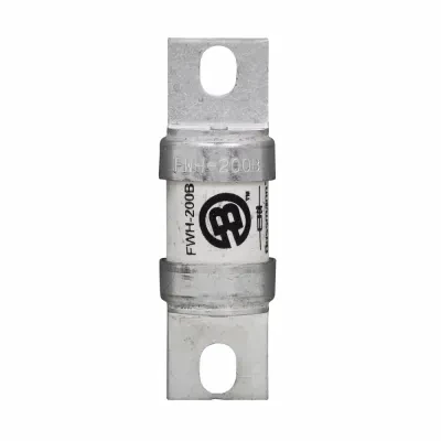 Eaton Bussmann series FWH high speed fuse, 500 Vac/dc (UL), 200A, 200 kAIC at 300 Vdc, 50 kAIC at 300 Vdc, None, High speed fuse, Blade end X blade end, Class aR, Stud, White, Cera...