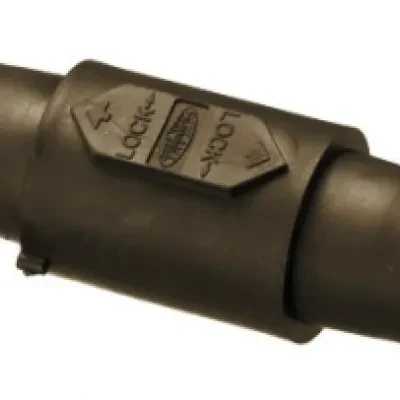 Hubbell Wiring Device Kellems, Heavy Duty Products, Single Pole Devices,Industrial Grade, Double Female, Coupler, 400A 250V DC/600V AC, SingleConductor, Pre-Wired, Brown