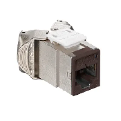 Atlas-X1 Cat 6 Shielded QuickPort Connector, Brown