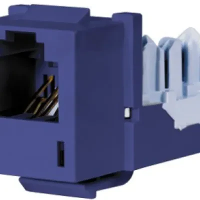 Hubbell Premise Wiring Products, Telephone/Data, Jack, XCELERATOR, USOC6-Position, Blue