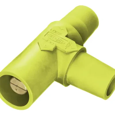 Hubbell Wiring Device Kellems, Heavy Duty Products, Single Pole Devices,Industrial Grade, Female-Female-Male, Tapping "Tee", 300/400A,250VDC/600V AC, Single Conductor, Pre-Wired, Y...
