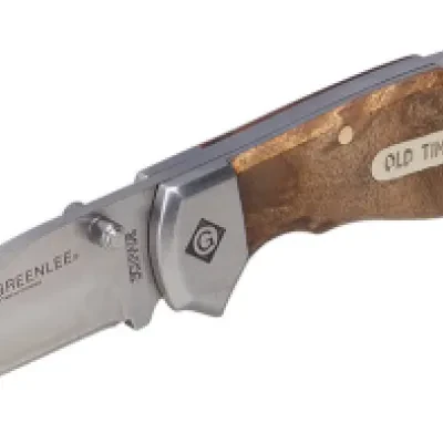 Stainless steel blade for extra durability and corrosion resistance.     Premium finish Desert Iron wood handle contoured for comfortable hand fit.     Belt clip for added convenie...