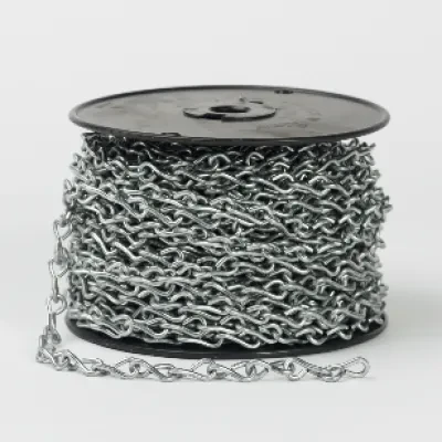 PECO FASTENERS #2 DOUBLE LOOP CHAIN ZINC 100 FOOT REEL 14022