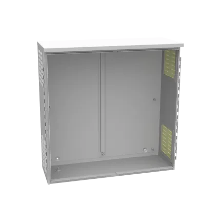 36x12x36 Hinge Cover Type 3R UL Listed Aluminum No Knockouts  No Paint Padlocking 3PT Handle Louvers Both Sides