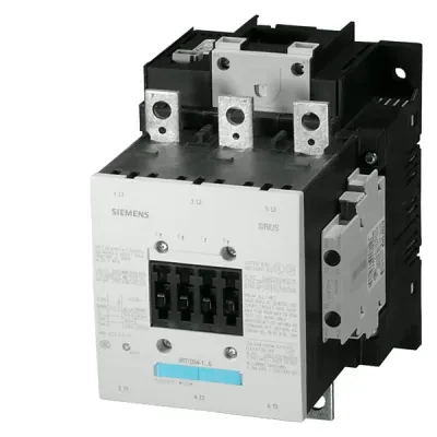 Contactor,IEC,Sirius,3 Pole Resistive 3 Pole,Non-Reversing 110 - 127 AC/DC CoilFrame Size S10,N/AA Panel Mount 2 NO ( & ) 2 NC Auxiliaries No Suppression Lugs(Not Included) Termina...