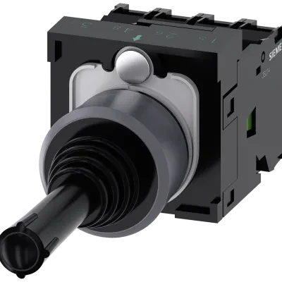 COORDINATE SWITCH. 22MM. ROUND. PLASTIC WITH METAL FRONT RING. BLACK. 4 SWITCH POSITIONS. MOMENTARY CONTACT TYPE. WITHOUT MECH. INTERLOCK IN THE O POSITION. WITH HOLDER. 1NO. 1NO....
