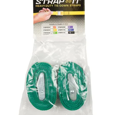 Strap-It(R) Web Strap, 1 in. web width, Green, 6 ft. length, 2 per pack