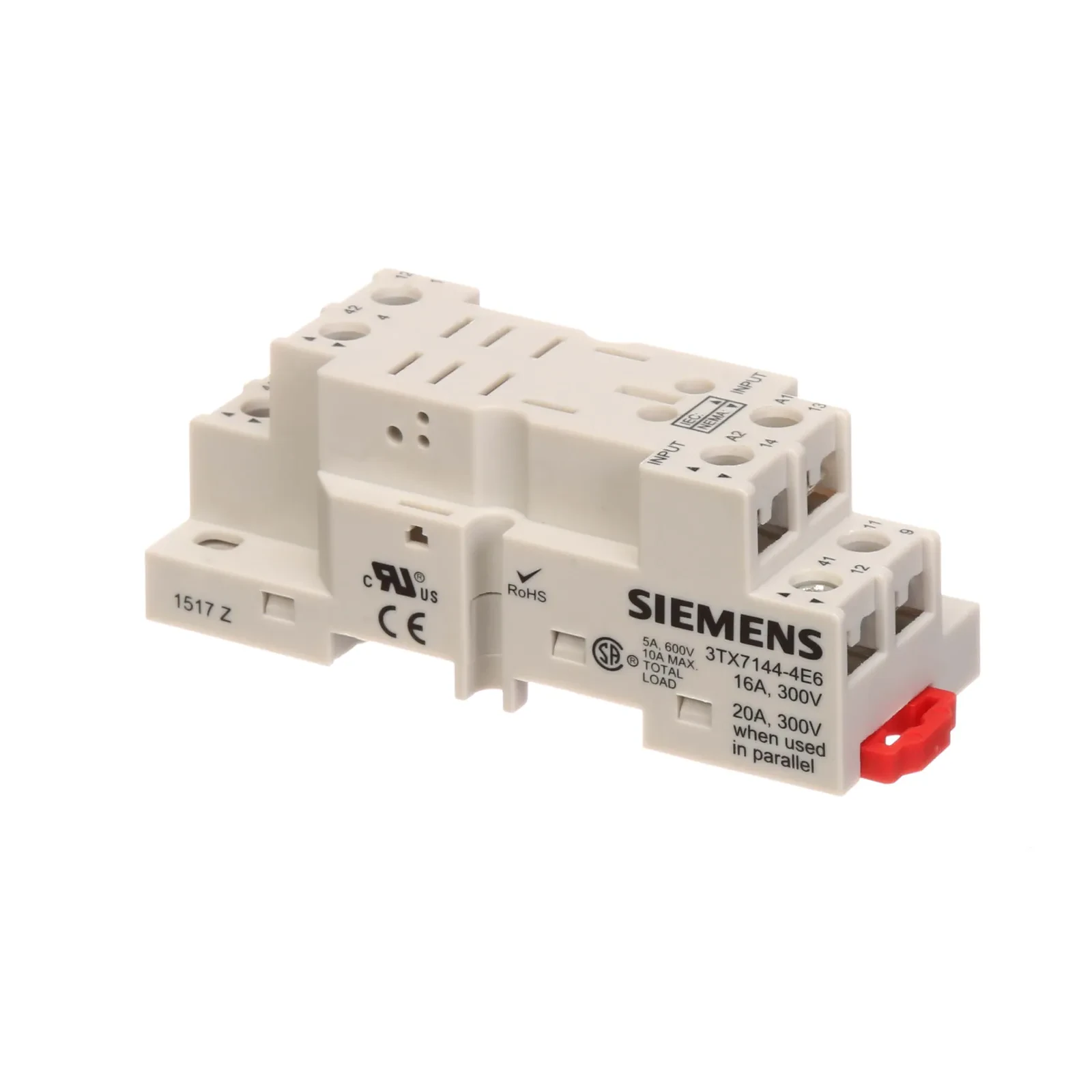 Siemens Industry, Inc. 3TX7144-4E6 Relay Socket Or Base product image