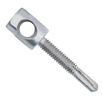 1/4-20 x 1-1/2 Horizontal Steel Rod Hanger with Nut for 3/8-16 Threaded Rod #3 Drill Point - Use PFMD2201200 Driver