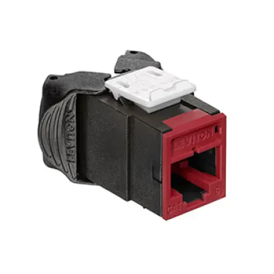 Atlas-X1 Cat 6A UTP QuickPort Connector, Dark Red