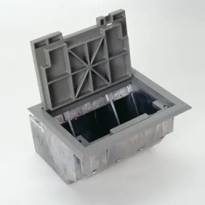 The AF1 Raised Floor and Stage Floor Box provides three separate compartments that accommodate a combination of power, communication and audio/video devices. This combination is ac...