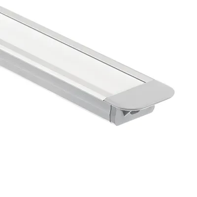 Recess tape light into shelves, cabinets or wall installations with the TE Standard  Series aluminum extruded channel kit. The kit comes equipped with 2 feet of channel and white o...