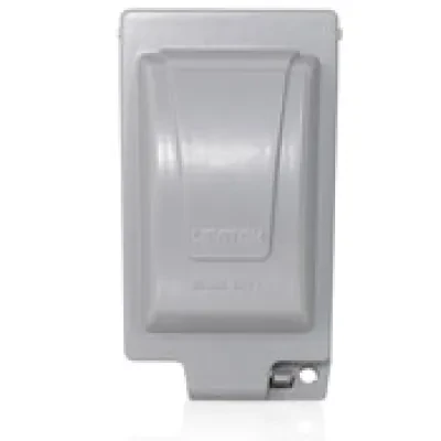 Single Gang Extra-Duty Outlet Box Hood (While-In-Use Cover) Vertical Device Mount Device Mount, Die-Cast Aluminum, Includes Inserts for Single, Duplex and Decora/GFCI Receptacles,...