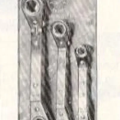 Reversible Ratcheting Box Wrench Set, 3-Piece, Set of three offset and fully reversible ratcheting box wrenches: 1/4 x 5/16-Inch, 3/8 x 7/16-Inch, 1/2 x 9/16-Inch