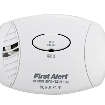 Plug-in carbon monoxide alarm with 9V battery backup meets most state and local codes for carbon monoxide alarms.