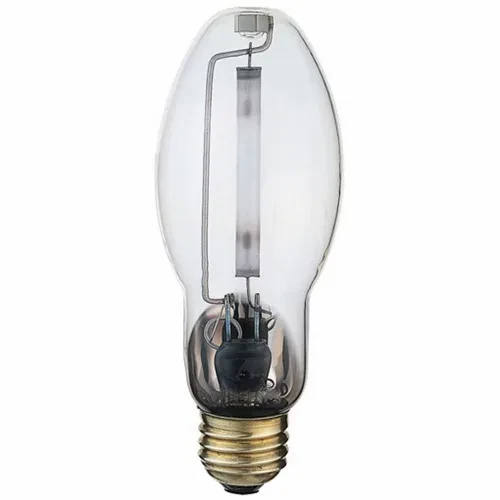 HID High Pressure Sodium Lamp, Designation: LU70, 70 WTT, ET23 1/2 Shape, E39 Mogul Base, Clear, 24000 HR, Lumens: 24000 LM Initial, 2100 DEG K Color Temperature, 22 CRI, 7-3/4 IN...