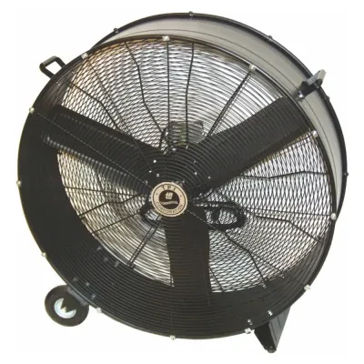 36 IN Commercial Direct Drive Portable Blower, 120 V, 1 PH, 3.6 AMP, Wheel Diameter- 5 IN, AC Motor, Motor Enclosure- Open Ventilated, Floor Mounting, Steel Housing Material, Powde...