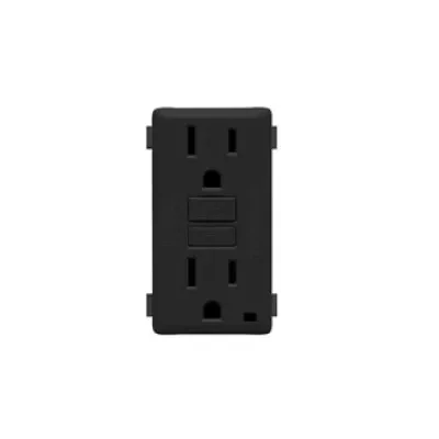 Leviton Renu 15A Tamper Resistant GFCI Color Change Kit Onyx Black