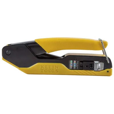 Data Cable Crimping Tool for Pass-Thru™, Compact, Modular crimp-connector installation tool for voice and data applications with Pass-Thru RJ45 connector plug