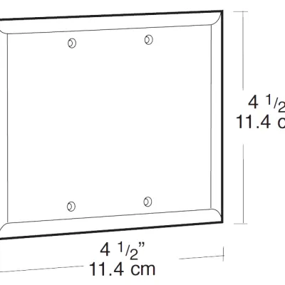 Weatherproof Cover Square Blank Double Gang