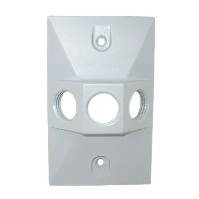 1/2" 3HL 1 GANG COV WHT