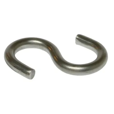 S-Hook, 1-1/4 in. overall length, 0.148 in. hook diameter, Stainless Steel hook material, , 100 per pack, For use with JC12/JC14 Jack Chain