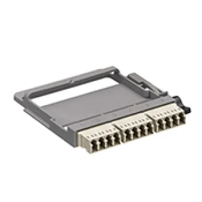 Opt-X&reg Evolve Fiber Adapter Plate OM1 & OM2 Quad LC beige 12 fibers Phosphor Bronze Sleeve