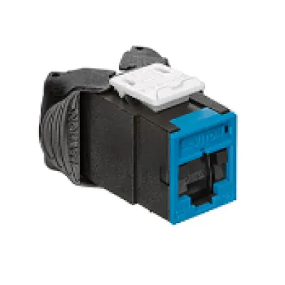 Atlas-X1 Cat 6A UTP QuickPort Connector with Shutters, Blue