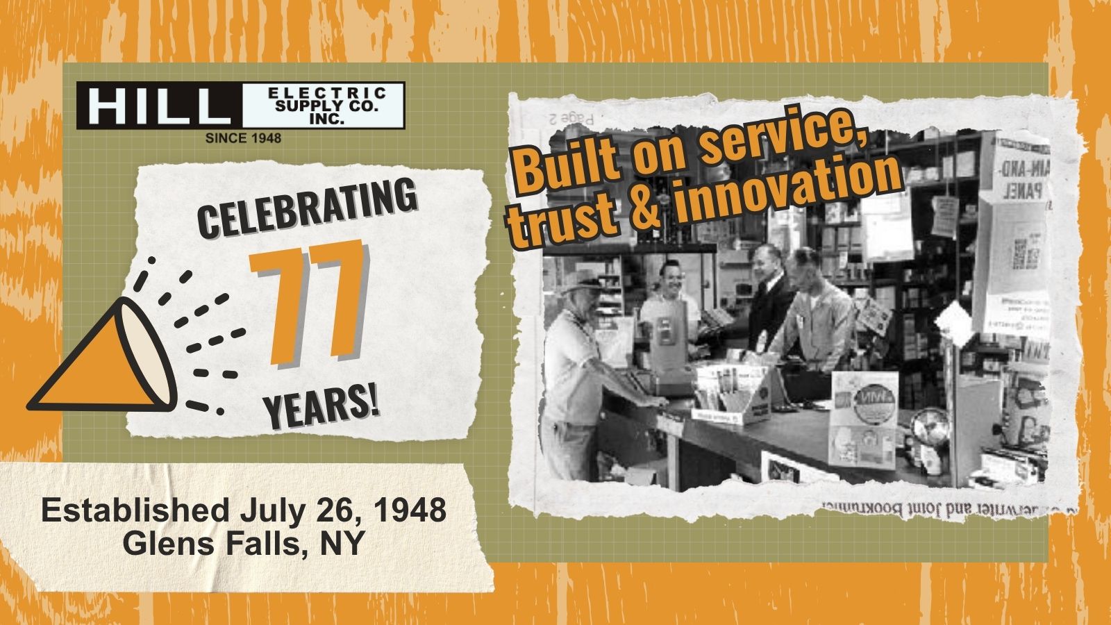 Celebrating 77 Years of Hill Electric Supply Co., Inc.