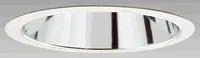 Clear Alzak Cone recessed trim for use with insulated ceilings. 7-3/4 in outside diameter.