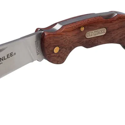 Hawk Bill Folding Knife 2-5/8" Stainless Steel Blade, Rosewood Handle with Swivel Ring.  Stainless steel blade for extra durability and corrosion resistance.  Premium finish rosewo...