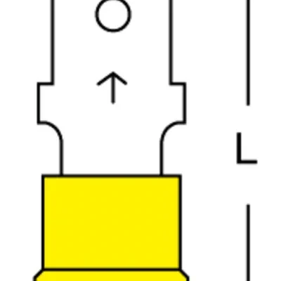 3M™ Scotchlok™ Color-Coded Standard Male Disconnect Terminal offers superior holding force while allowing for quick and easy disconnect. The terminal has a vinyl-insulated, butted-...