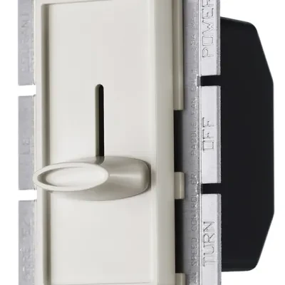 Hubbell Wiring Device Kellems, TradeSelect, Switches and LightingControl, Speed Control, Slider, Single Pole, 5A 120V AC, Light Almond
