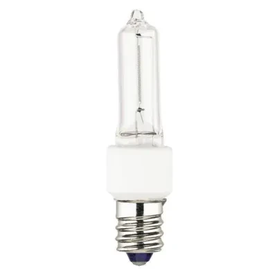 40W T3 Halogen Single-Ended Xenon Krypton Clear E12 (Candelabra) Base, 120 Volt, Card