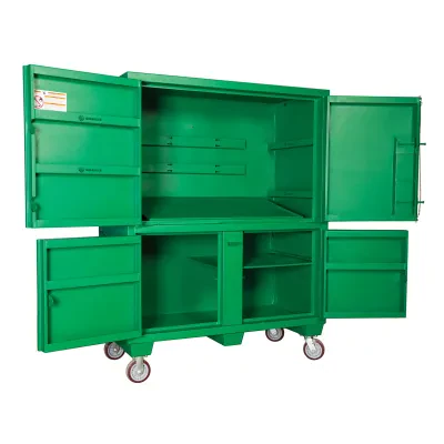 Sized to fit 36" doorways.  Ability to mount up to a 55" monitor.  Weather resistant stripping to prevent moisture from getting inside the box.  Doors open to sides and lock into p...