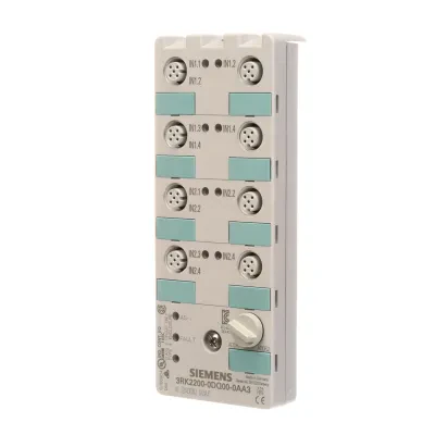 As-interface comp. module k60, a/b slave, digital, 8e, ip 67, 8 x 1 input 8 x m12 sock. w. y-ii assignm. mounting plate 3rk1901-0ca00 or order 3rk1901-0cb00 separately