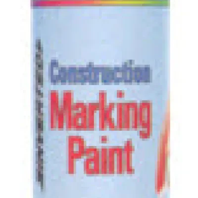 Construction Marking Paint, Fluorescent Red/Orange, 16 oz. Aerosol, 17 oz. net weight