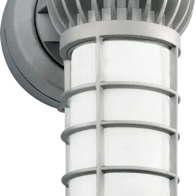 Vaporproof LED 13W,wall bracket 3/4, 4000k, Fr Gl Gobe Diecast Gd