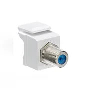 QuickPort F-Type Adapter, Nickel-Plated, White