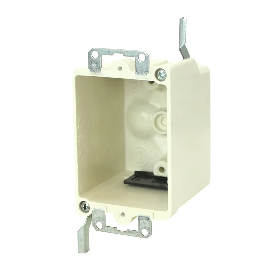 14.0 Cu. In. Single gang electrical box for use with nonmeatllic sheathed cable - Machine tapped device holes, rigid hard box construction, no distortion with high temperatures, sh...