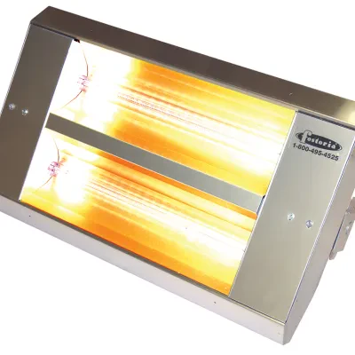Electric Infrared Heater, 3.2KW, 480V, Dimensions- 24 Length x 15 Width x 11 Height IN, 1 PH, Stainless Steel Housing, Mul-T-Mount, BTU Rating- 10922, THSS Series, 30° Symmetric