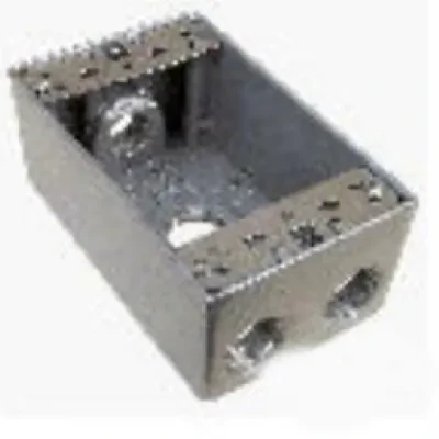 TEDDICO, Outlet Box, Single Gang, Weatherproof, Number Of Outlet: 4 Threaded, Material: Die Cast Metal, Size: 4-9/16 X 2-13/16 X 2 IN, Color: Grey, Construction: Rugged, Seamless,...