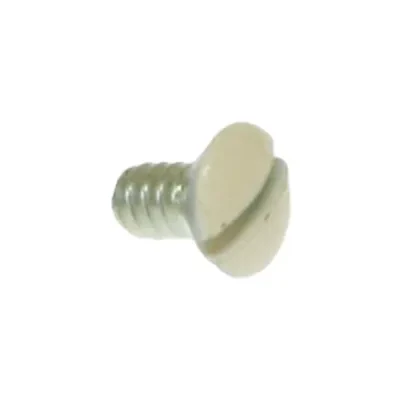 Switch Plate Screw, #6-32 size, Decorative, Oval head, Ivory head color, 1 in. length, 1/2 in. drive size, Steel, 50 per pack