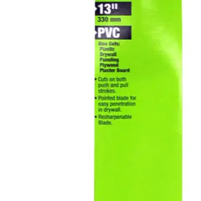 V tooth design enables straight cuts on both push and pull saw strokes.     Re-sharpenable blade.     Pointed blade nose makes drywall surface penetration easy.     Ergonomic handl...