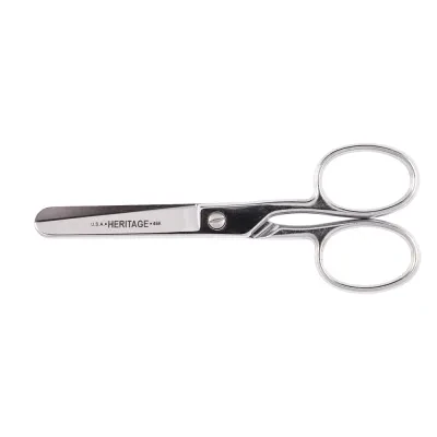Safety Scissors with Large Rings, 6-Inch, Scissors are made of chrome over nickel plated, carbon steel