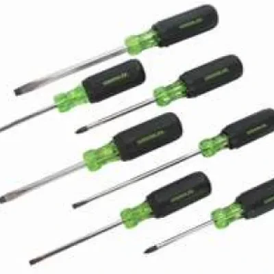Screwdriver Set 7 Piece.  Heavy-duty construction for longer life.  Handle marked for easy identification of screwdriver size, type and length.  Precision-machined tips for accurat...