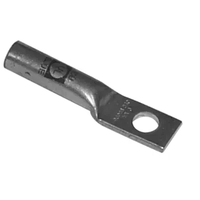 One Hole - Long Barrel Compression Lugs, 350 MCM Wire, 1/2" Bolt Size, Red Color Code
