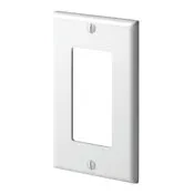 1-Gang Decora/GFCI Device Decora Wallplate, Standard Size, Thermoplastic Nylon, Device Mount, White